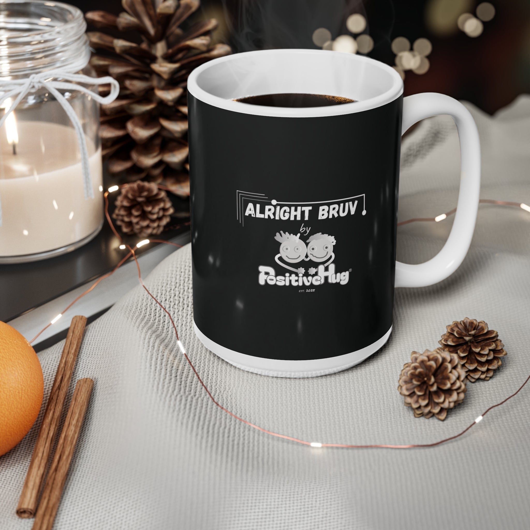 “Emotions Are Temporary. Suicide is Forever.  Stay With Us Bruv” Ceramic Mug (11oz, 15oz)