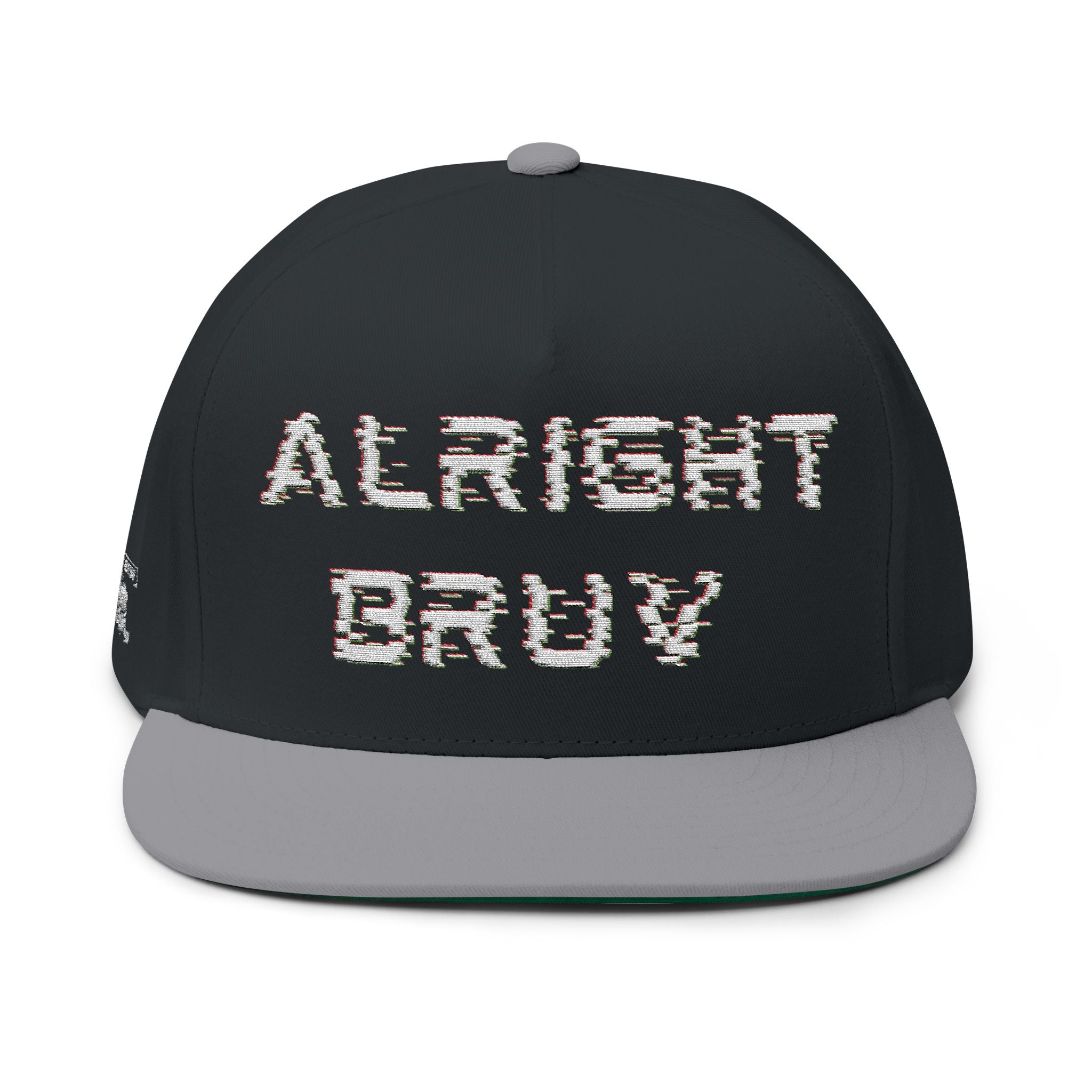 Flat Bill Cap — Embroidered "Alright Bruv"