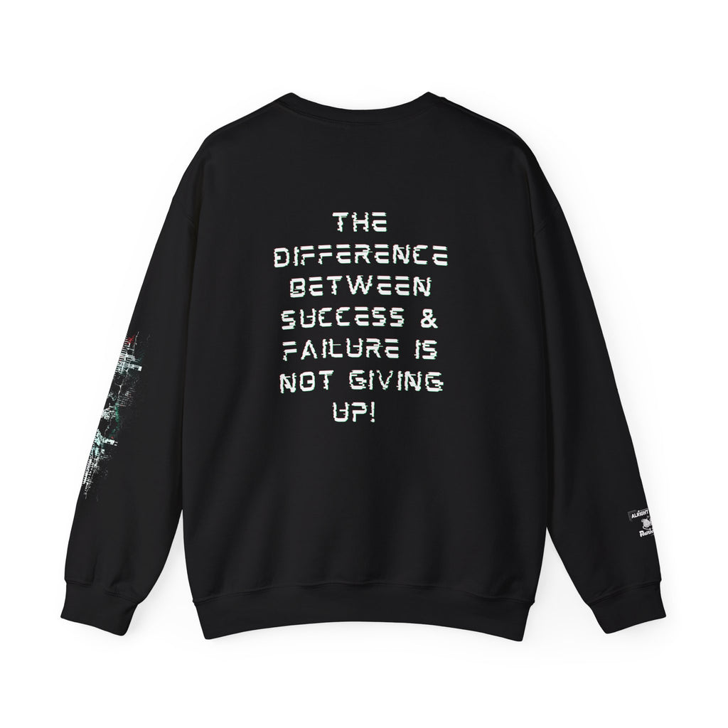 The difference between success & failure is not giving up - Back Graphic