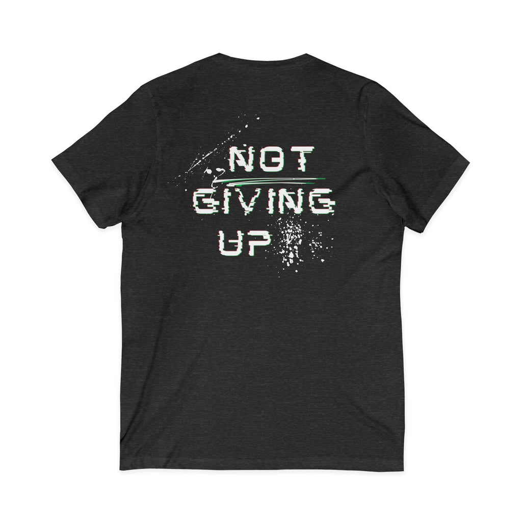 Not Giving Up V-Neck Tee — Lightweight Graphic T-Shirt for Men