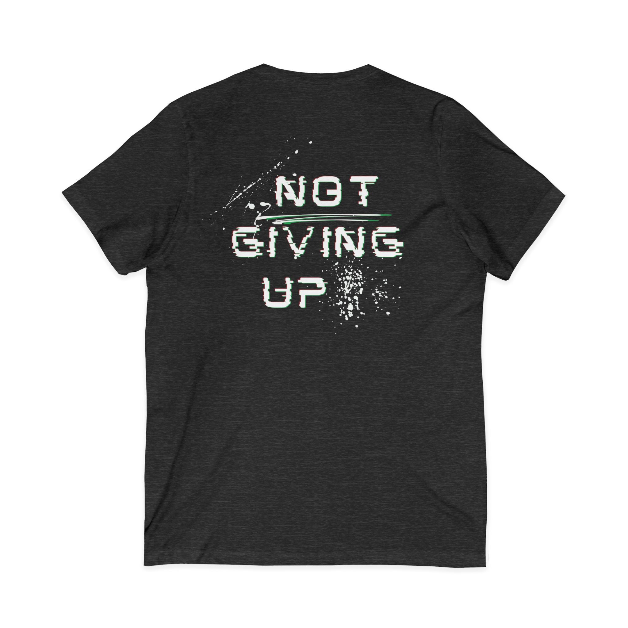 Not Giving Up V-Neck Tee — Lightweight Graphic T-Shirt for Men