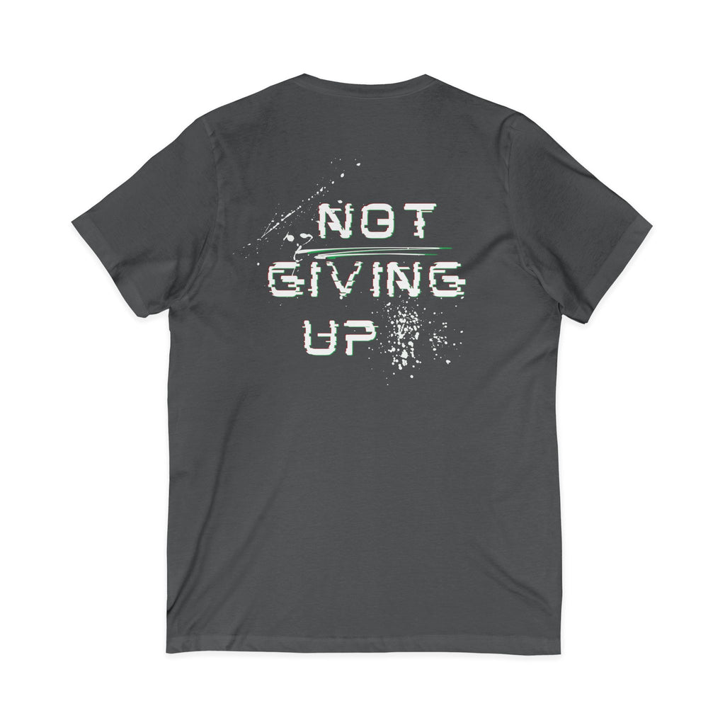 Not Giving Up V-Neck Tee — Lightweight Graphic T-Shirt for Men