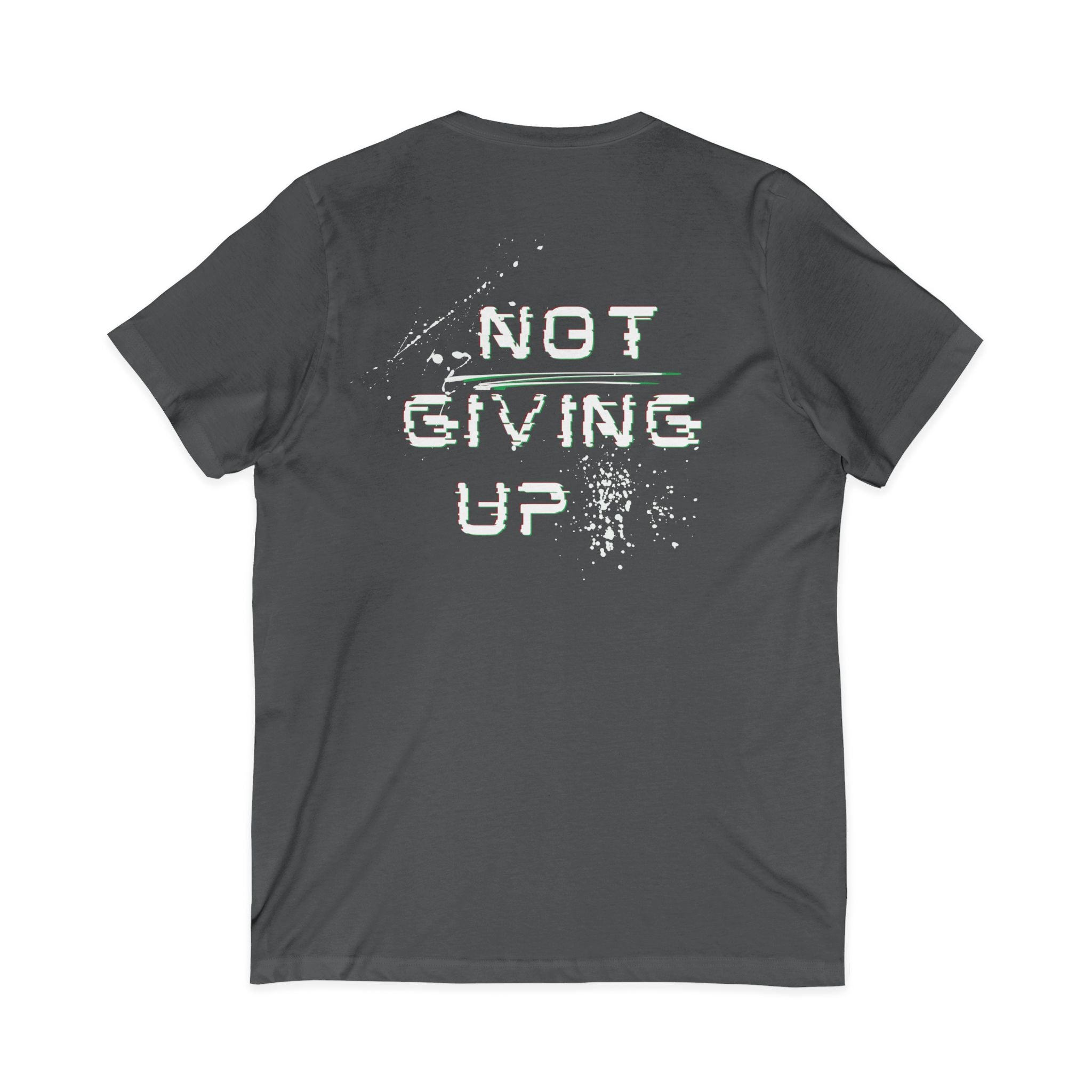 Not Giving Up V-Neck Tee — Lightweight Graphic T-Shirt for Men