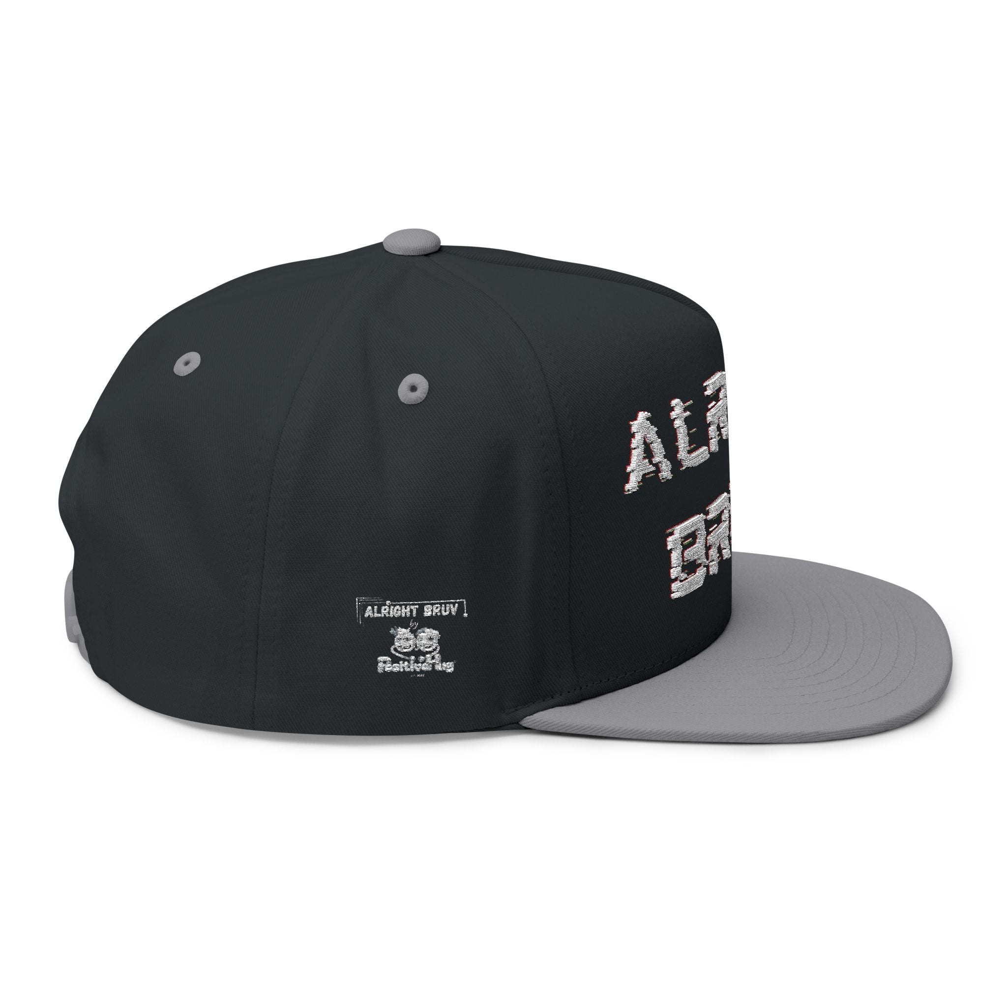 Flat Bill Cap — Embroidered "Alright Bruv"