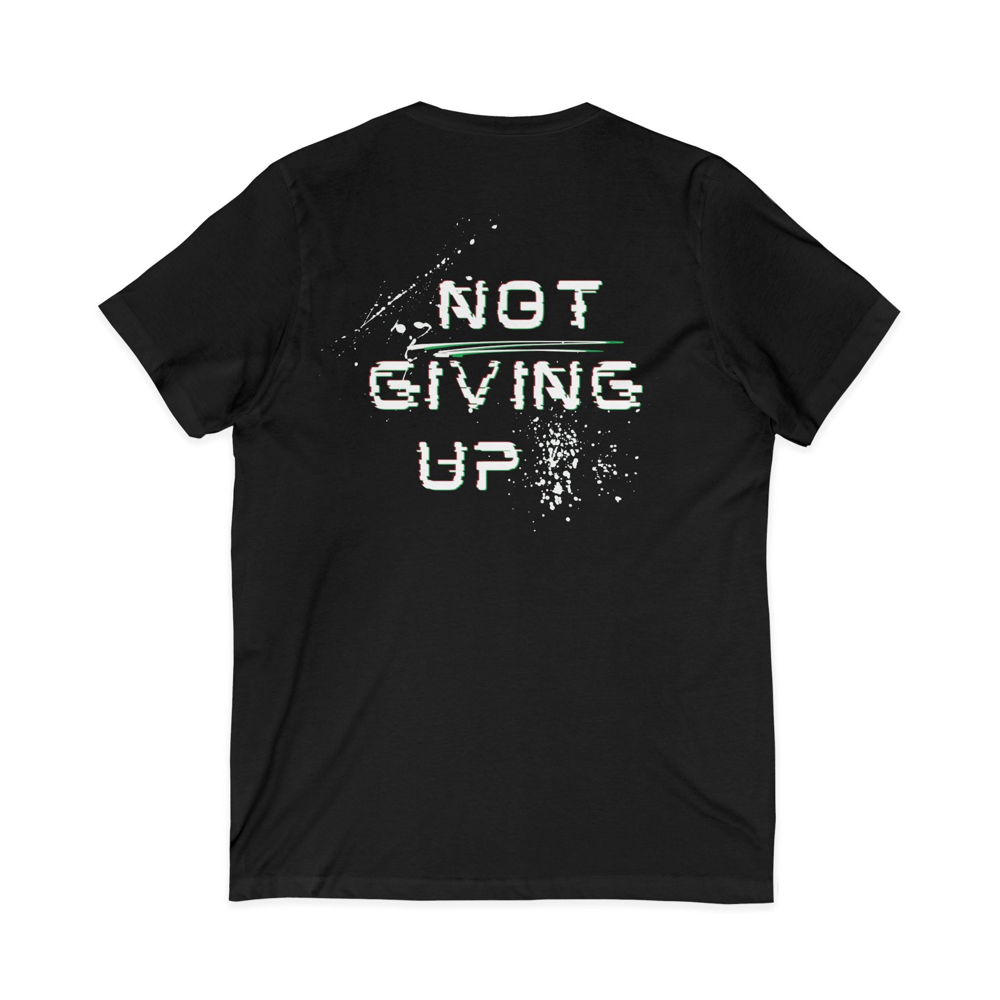 Not Giving Up V-Neck Tee — Lightweight Graphic T-Shirt for Men